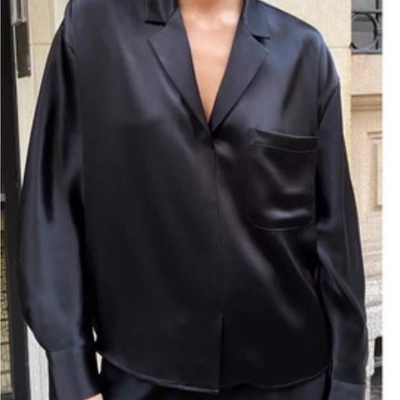 Babaton Tops - Babaton Hasek Collared Satin Blouse